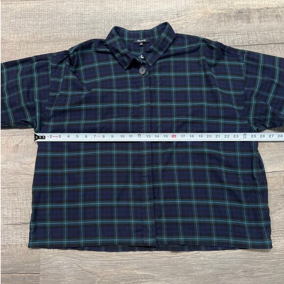 Madewell Flannel Bromley Button Up Shirt in Bryanston Plaid Womens Size XL Top - Picture 7 of 7